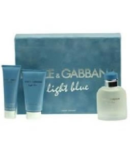 dolce and gabbana light blue mens gift set