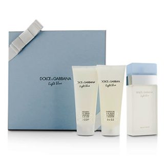 DOLCE & GABBANA LIGHT BLUE GIFT COFFRET 3PCS GIFT SET FOR WOMEN