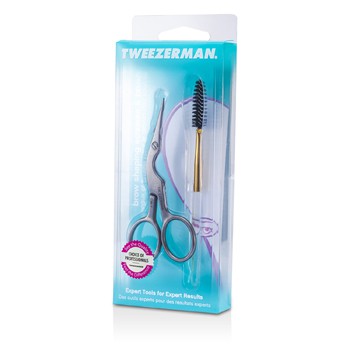 TWEEZERMAN STAINLESS BROW SHAPING SCISSORS &AMP; BRUSH -