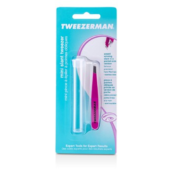 TWEEZERMAN MINI SLANT TWEEZER - FLAMINGO PINK -