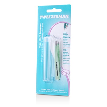 TWEEZERMAN MINI SLANT TWEEZER - GREEN TEA -