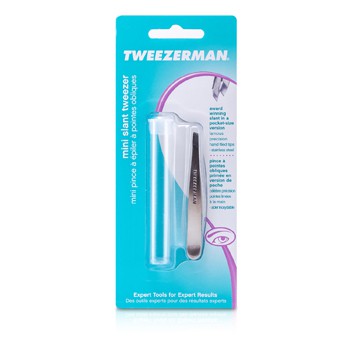 TWEEZERMAN MINI SLANT TWEEZER - (CLASSIC STAINLESS) -