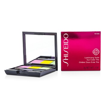 SHISEIDO LUMINIZING SATIN EYE COLOR TRIO - # YE406 TROPICALIA 3G/0 SHISEIDO LUMINIZING SATIN EYE COLOR TRIO - # YE406 TROPICALIA 3G/0.1OZ