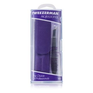 TWEEZERMAN PROFESSIONAL V CUTICLE NIPPER FOR TRIMMING CUTICLES & HANGNAILS - (WITH LAVENDER POUCH) -