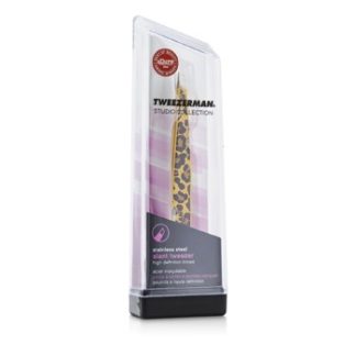 TWEEZERMAN SLANT TWEEZER (PATTERN PRINTS) - ANIMAL PRINT/ LEOPARD (STUDIO COLLECTION) -