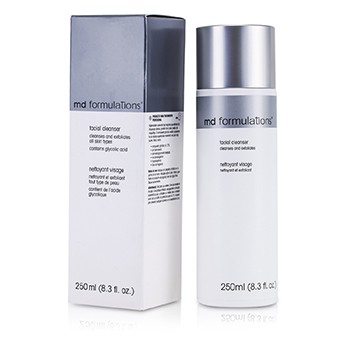 MD FORMULATIONS FACIAL CLEANSER CLEANSE &AMP; EXFOLIATES (CONTAINS GLIYCOLIC ACID) 250ML/8.3OZ