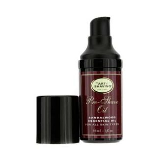 THE ART OF SHAVING PRE SHAVE OIL - SANDALWOOD ESSENTIAL OIL (TRAVEL SIZE,PUMP, FOR ALL SKIN TYPES) 30ML/1OZ