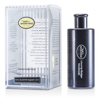 THE ART OF SHAVING TURNBACK SILVERTIP BADGER TRAVEL BRUSH - BLACK -