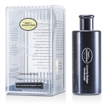 THE ART OF SHAVING TURNBACK SILVERTIP BADGER TRAVEL BRUSH - BLACK -