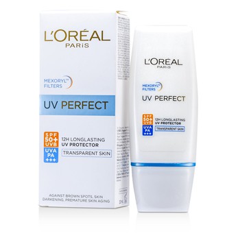 L'OREAL DERMO-EXPERTISE UV PERFECT LONG LASTING UVA/UVB PROTECTOR SPF50 PA+++ - #TRANSPARENT SKIN 30ML/1OZ