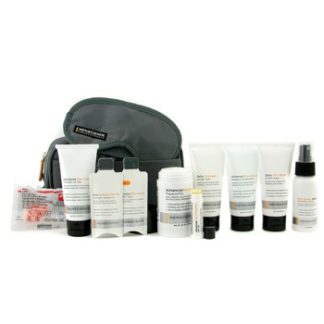 MENSCIENCE TRAVEL KIT: FACE WASH + LOTION + SHAVE FORMULA + POST-SHAVE REPAIR + SHAMPOO + DEODORANT + LIP PROTECTION + EYE MASK + EAR PLUGS + BAG 9PCS+1BAG