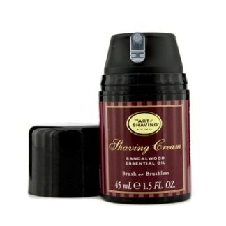 THE ART OF SHAVING SHAVING CREAM - SANDALWOOD ESSENTIAL OIL (TRAVEL SIZE, PUMP) 45ML/1.5OZ
