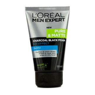 L'OREAL MEN EXPERT PURE &AMP; MATTE ICY EFFECT CHARCOAL BLACK FOAM 100ML/3.4OZ