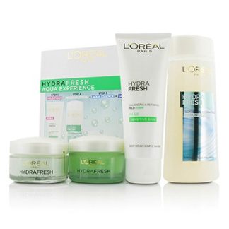 L'OREAL HYDRAFRESH AQUA EXPERIENCE: MASK-IN LOTION 200ML + GEL FOAM 100ML + AQUA-ESSENCE 50ML + GEL-CREAM 50ML 4PCS