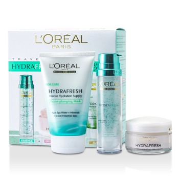 L'OREAL HYDRAFRESH DEEP HYDRATION PROGRAMME: MASK 100ML  + DEEP BOOSTING ESSENCE 50ML + DRY SKIN MOISTURISING CREAM 50ML 3PCS
