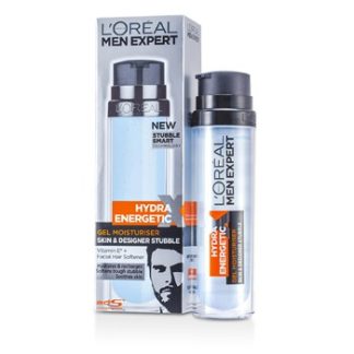 L'OREAL MEN EXPERT HYDRA ENERGETIC SKIN &AMP; DESIGNER STUBBLE GEL MOISTURISER (PUMP) 78201733 50ML/1.7OZ