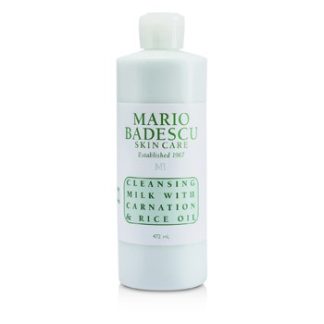 MARIO BADESCU CLEANSING MILK WITH CARNATION & RICE OIL - FOR DRY/ SENSITIVE SKIN TYPES 472ML/16OZ