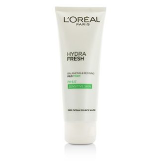 L'OREAL HYDRAFRESH BALANCING & REFINING MILD FOAM PH 6.5 - FOR SENSITIVE SKIN 100ML/3.4OZ