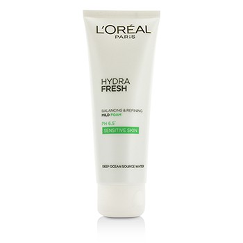 L'OREAL HYDRAFRESH BALANCING &AMP; REFINING MILD FOAM PH 6.5 - FOR SENSITIVE SKIN 100ML/3.4OZ