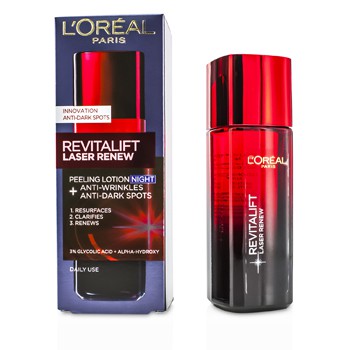 L'OREAL REVITALIFT LASER RENEW - ANTI-WRINKLES+ANTI-DARK SPOTS PEELING LOTION NIGHT 125ML/4 L'OREAL REVITALIFT LASER RENEW - ANTI-WRINKLES+ANTI-DARK SPOTS PEELING LOTION NIGHT 125ML/4.23OZ