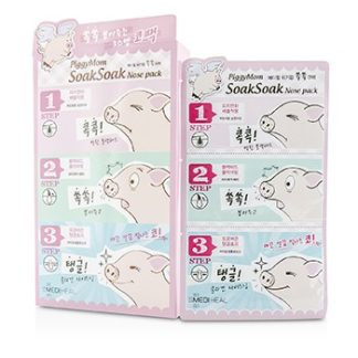 MEDIHEAL PIGGYMOM SOAKSOAK NOSE PACK 3-STEP 20PCS