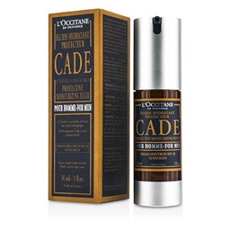 L'OCCITANE CADE FOR MEN PROTECTIVE MOISTURIZING FLUID BROAD SPECTRUM SPF 20 SUNSCREEN 30ML/1OZ