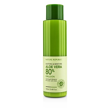 NATURE REPUBLIC SOOTHING & MOSITURE ALOE VERA 80% EMULSION 160ML/5 NATURE REPUBLIC SOOTHING & MOSITURE ALOE VERA 80% EMULSION 160ML/5.4OZ
