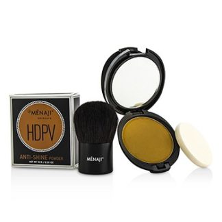 MENAJI HDPV ANTI-SHINE SUNLESS TAN KIT: HDPV ANTI-SHINE POWDER - T (TAN) 10G + DELUXE KABUKI BRUSH 1PC 2PCS