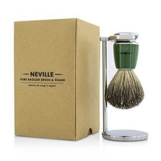 NEVILLE PURE BADGER BRUSH & STAND 2PCS