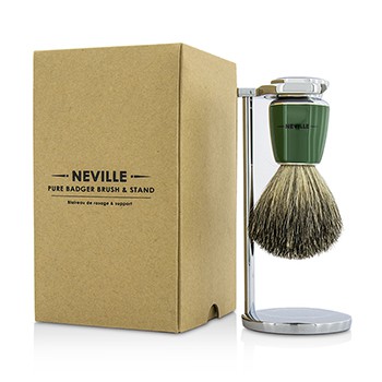 NEVILLE PURE BADGER BRUSH &AMP; STAND 2PCS