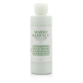 MARIO BADESCU CLEANSING MILK WITH CARNATION & RICE OIL - FOR DRY/ SENSITIVE SKIN TYPES 177ML/6OZ