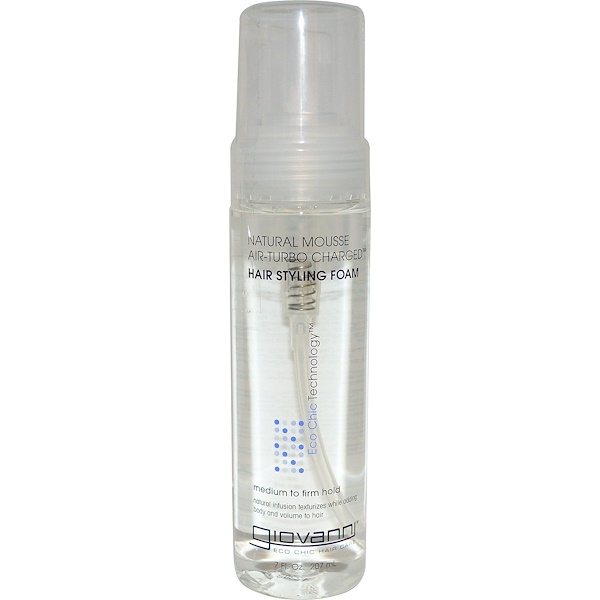 Giovanni Natural Mousse Air Turbo Charged Hair Styling Foam 7