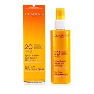 CLARINS SUN CARE MILK-LOTION SPRAY MODERATE PROTECTION UVB/UVA 20  150ML/5.3OZ