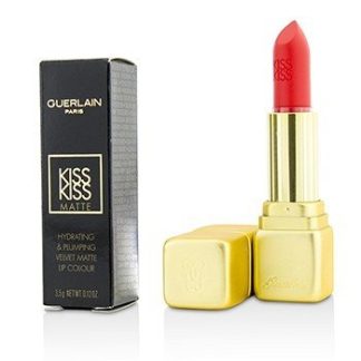 GUERLAIN KISSKISS MATTE HYDRATING MATTE LIP COLOUR - # M348 HOT CORAL  3.5G/0.12OZ