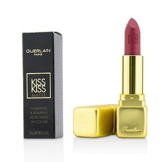 GUERLAIN KISSKISS MATTE HYDRATING MATTE LIP COLOUR - # M375 FLAMING ROSE  3.5G/0.12OZ