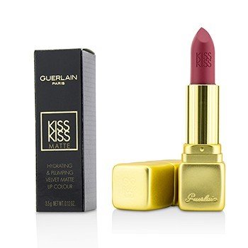 GUERLAIN KISSKISS MATTE HYDRATING MATTE LIP COLOUR - # M375 FLAMING ROSE  3.5G/0.12OZ