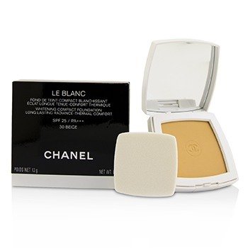 CHANEL LE BLANC WHITENING COMPACT FOUNDATION SPF 25 - # 30 BEIGE  12G/0.42OZ