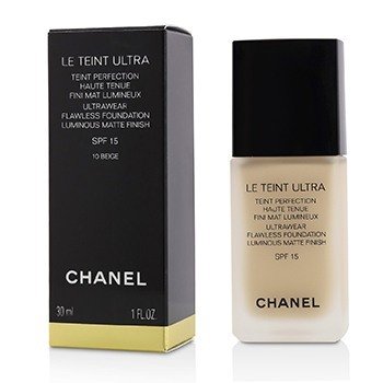CHANEL LE TEINT ULTRA ULTRAWEAR FLAWLESS FOUNDATION LUMINOUS MATTE FINISH SPF15 - # 10 BEIGE  30ML/1OZ