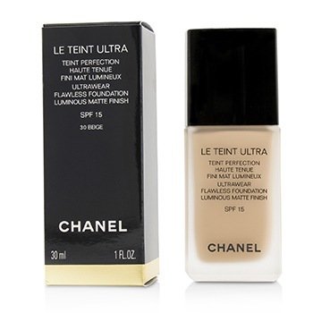 CHANEL LE TEINT ULTRA ULTRAWEAR FLAWLESS FOUNDATION LUMINOUS MATTE FINISH SPF15 - # 30 BEIGE  30ML/1OZ