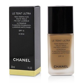 CHANEL LE TEINT ULTRA ULTRAWEAR FLAWLESS FOUNDATION LUMINOUS MATTE FINISH SPF15 - # 60 BEIGE  30ML/1OZ