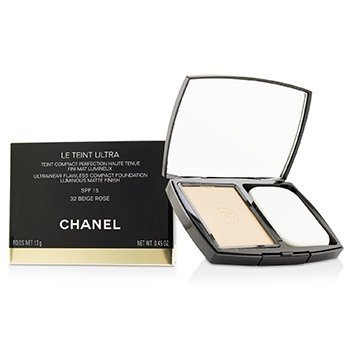 CHANEL LE TEINT ULTRA ULTRAWEAR FLAWLESS COMPACT FOUNDATION LUMINOUS MATTE FINISH SPF15 - # 32 BEIGE ROSE  13G/0.45OZ