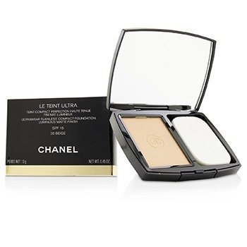 CHANEL LE TEINT ULTRA ULTRAWEAR FLAWLESS COMPACT FOUNDATION LUMINOUS MATTE FINISH SPF15 - # 30 BEIGE  13G/0.45OZ