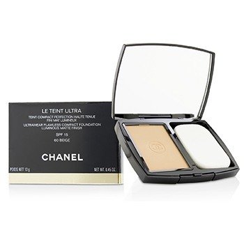 CHANEL LE TEINT ULTRA ULTRAWEAR FLAWLESS COMPACT FOUNDATION LUMINOUS MATTE FINISH SPF15 - # 60 BEIGE  13G/0.45OZ