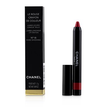 CHANEL LE ROUGE CRAYON DE COULEUR JUMBO LONGWEAR LIP CRAYON - # 18 ROSE SHOCKING  1.2G/0.04OZ