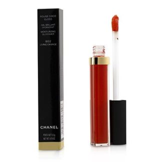 CHANEL ROUGE COCO GLOSS MOISTURIZING GLOSSIMER - # 802 LIVING ORANGE 5.5G/0.19OZ