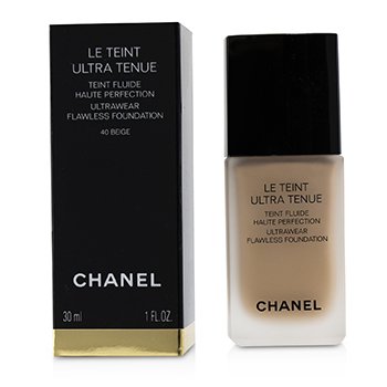 CHANEL LE TEINT ULTRA TENUE ULTRAWEAR FLAWLESS FOUNDATION - # 40 BEIGE  30ML/1OZ