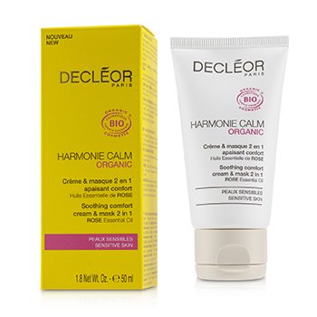 DECLEOR HARMONIE CALM ORGANIC SOOTHING COMFORT CREAM &AMP; MASK 2 IN 1 - FOR SENSITIVE SKIN  50ML/1.8OZ