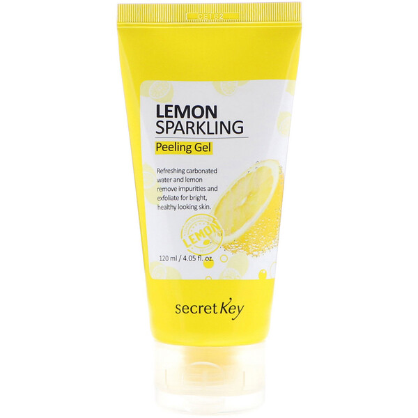 Secret Key, Lemon Sparkling Peeling Gel, 4 Secret Key, Lemon Sparkling Peeling Gel, 4.05 fl oz (120 ml)