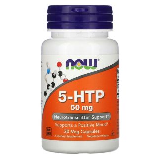 NOW Foods, 5-HTP, 50 mg, 30 Veg Capsules