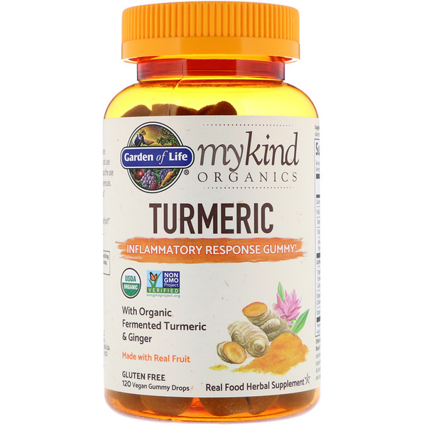 Garden of Life, MyKind Organics, Turmeric, Inflammatory Response Gummy, 120 Vegan Gummy Drops 1 Garden of Life, MyKind Organics, Turmeric, Inflammatory Response Gummy, 120 Vegan Gummy Drops